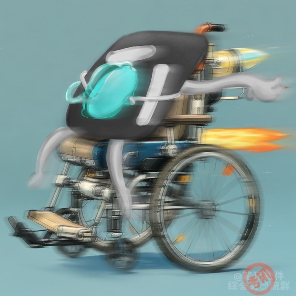 火箭轮椅 - 画师：回旋猫